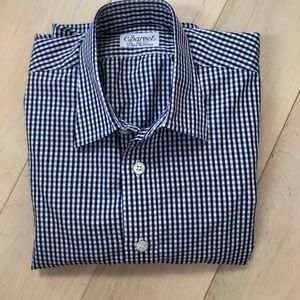 Charvet boys French navy white cotton Shirt